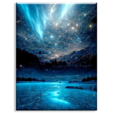 Diyee 보석십자수 캔버스형 취미 DIY세트 30x40cm, E1203 밤하늘 은하수, 1세트