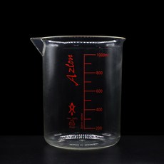 1000ml 적색눈금 PMP 내열 플라스틱 비이커 실험용기 초등 투명용기 모듈 장치 교재 비커