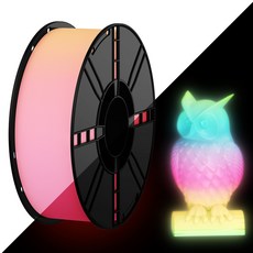 MMC LAB PLA 3D 프린터 필라멘트 빛나는 출력물 고품질 친환경 발광 재료 특수효과 인테리어, 야광무지개, 야광