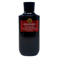 Bath and Body Works Noir 남성용 3-in-1 헤어 페이스 & 바디 워시 283.5g(10온스) - 풀 사이즈 (느와르), 루즈 반란군