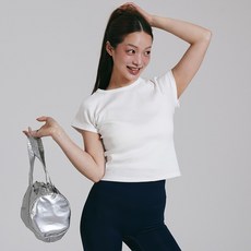 [콘치웨어] 여성용 레글런 크롭 숏 슬리브 3colors 필라테스 요가