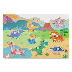 제사오스토어 원목 꼭지퍼즐 공룡친구들 아이두뇌발달 어린이집교구 어린이날선물 육아템