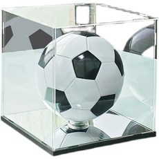 축구공 전시 케이스 공 장식 보관함 기념 사인볼 투명 커버 진열, 검정색바닥/길이20너비20높이20(2호볼적합) × 1개, 1개