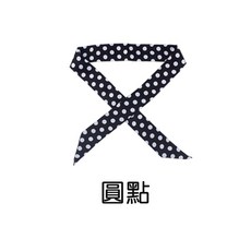 人魚朵朵 絲巾，多用途長條形小領巾，鏈條印花髮帶包包綁帶