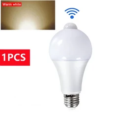 LED PIR 모션 센서 전구 야외 조명 인간 유도 램프 거실 침실 복도 차고 E27 5W 8W, 01 Warm White, 01 AC189-265V(220V), 01 18W