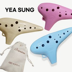 무독성 국산 예성 오카리나 플라밍 알토C 일반 초등학생용 취미용 기본사이즈, 아이보리(유광), 1개