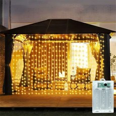 커튼 랜드 문자열 빛 축제 크리스마스 메리 장식 홈 선물 신년, 01 Warm White, 01 3Mx1M-100LED, 1개