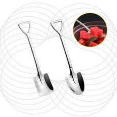 스텐 티스푼 디저트스푼 삽 모양 스테인리스 스푼 식기 수저, 1개, 사각형