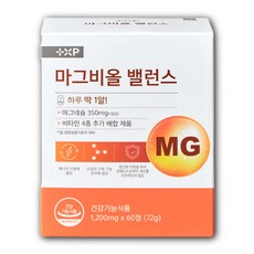 마그비올 밸런스 스피드 한 흡수 신경 근육이완 글루콘산 젖산 마그네슘350 영양제, 1개, 60정
