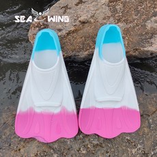 SEA WING 游泳蝶型腳蹼 (成人兒童款), SP2400 - 蘭白粉XXS碼