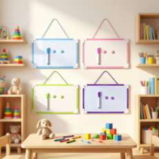 라온커넥션 미니 양면 화이트보드 4개, 플라스틱