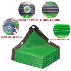 베이지색 HDPE 차양막 차단 파고라 정원 캐노피 햇빛 자외선 야외, 초록, 3x5m, 초록