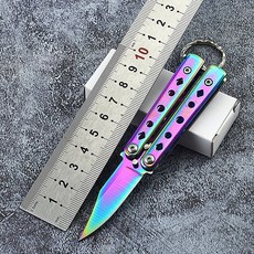 J23 초경량 EDC 잭나이프 버터플라이 봉투칼 커터칼, 1개, 실버