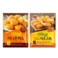 롯데 쉐푸드 모짜렐라 치즈스틱 400g+미니돈까스 380g / 냉동 에어프라이어 아이들 간식 반찬, 1개, 400g