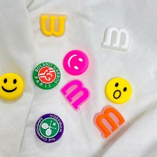 테니스 라켓 충격흡수 데코링 세트, 놀라는 옐로우