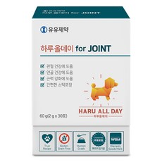 유유제약 하루올데이 JOINT 강아지 관절 반려견 영양제 슬개골 글루코사민 MSM 초록입홍합 카제로템, 30회분, 뼈/관절강화, 1개 30회분, 뼈/관절강화, 1개