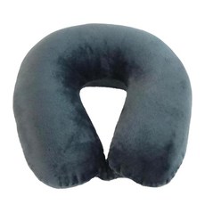 Wolf Essentials 성인용 아늑하고 부드러운 극세사 목 베개 여행용 - 컴팩트 세탁기 세탁 가능 - 비행기 자동차 또는 가정용으로 적합 - 미국에서 충전 및 마감, Charcoal