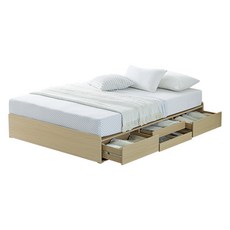 규수방 E0 친환경 서랍형 4단 수납 침대 프레임 통서랍, (화이트).오피스4단 컴포트유로탑 그레이(매트포함)