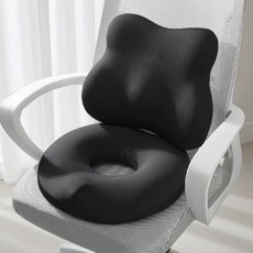 담다원 메모리폼 도넛 방석, 블랙, 1개