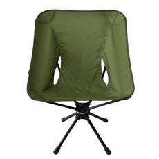 야외 접이식 회전식 의자 휴대용 초경량 의자 캠핑 낚시 레저 등받이 의자 -k445, 1개, 그린