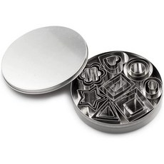 不鏽鋼餅乾造型壓模24件組，多款可愛造型，輕鬆製作美味餅乾，烘焙愛好者必備, 如附圖, 1套