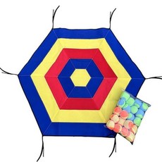 찍찍이 던지기 공 부직포 체육대회 야구놀이 과녁판, 1개, 95 접착식 표적 공 색상랜덤 B