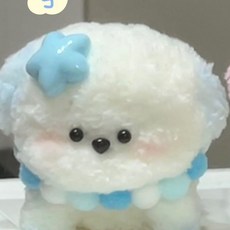 扭扭棒小狗DIY材料包 台灣出貨 自製羊絨手工玩偶 生日禮物, 珊瑚7號小狗材料包送教程, 1個