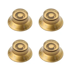 일렉트릭 기타 베이스 볼륨 손잡이 모자 모양 속도 튜닝 컨트롤 골드 화이트 숫자 Les Paul LP 용 플라스틱, 01 4PCS