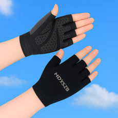 데일블룸 손가락장갑 메쉬 여름 반장갑 자전거장갑 등산장갑, 시크블랙, 1개