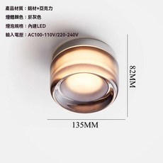 簡約現代LED壁燈 酒窩造型玻璃燈具, 菸灰色酒窩款+白色底盤（亞克力燈罩）,中性光