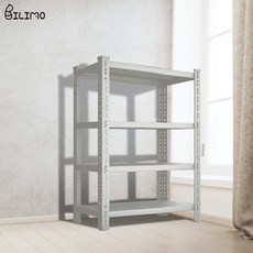 BILIMO 철제 드레스룸 수납 행거 옷장 시스템 행거, 4단, 화이트