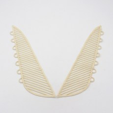 (좌우세트) 내추럴 스트라이프 자수 네크라인 모티브(NM-09), 1개