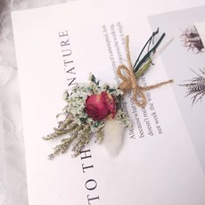 迷你乾燥花小花束 精緻小巧 持久綻放 點綴您的生活空間, 玫瑰兔尾草