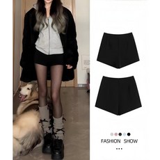 스타일 키 SK2521 여성용 하이웨스트 스판 핫팬츠 골반 3부 반바지