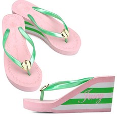 마이슈 초경량 8cm 여성 애플 웨지쪼리 슬리퍼 여름 높은굽 키높이 쿠션 여자조리