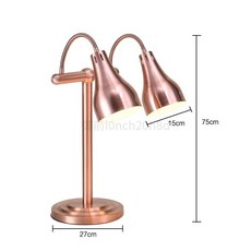 大理石自助餐食物保溫燈 酒店餐廳餐飲烤肉暖菜加熱食品商用暖食燈, a款-雙頭玫瑰金色