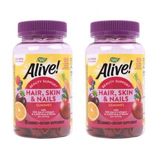 Nature's Way 然萃維 Alive膠原蛋白維生素草莓軟糖, 60顆, 2罐