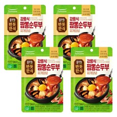 풀무원 반듯한식 강릉식 짬뽕순두부 찌개양념 소스, 4개, 140g
