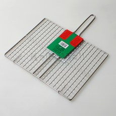 국산 스텐 사각 겹석쇠 대 중 소 생선구이 너비아니, 中(300×245), 1개