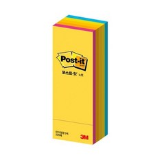 3M 포스트잇 네온 큐브 1 3 25 76mm 45매 5색, 1개, 혼합색상