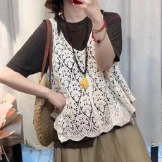 간절기조끼 여름조끼 여름니트 망사 펀칭