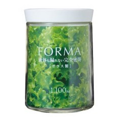 ASVEL 1100ml 玻璃密封罐, 黑色, 1個, 1.1L