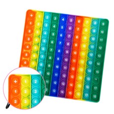 로앤제이 KC인증 대형 구구단 팝잇 파스텔 무지개 숫자판 곱셈판 덧셈판 푸쉬팝 숫자 놀이 수학 교구 9단, 1개, 2. 덧셈 팝잇