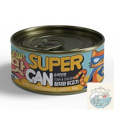 밀짚모자 상단 슈퍼맛캔 길고양이 참치 닭고기 80g X 24개 고양이습식캔 고양이참치캔 고양이습식