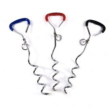 애견 목줄고정 스크류 말뚝 캠핑용 리드줄고정 개말뚝, 블랙, 1개