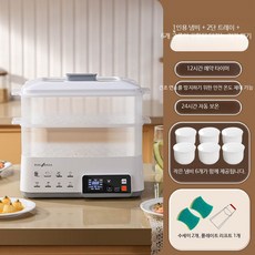 전기 찜기 세라믹 대용량 다기능 가정용 스텐 멀티쿠커 요리 전기냄비 계란찜기 호빵찜기 만능찜기 스팀기, 스마트 찜기+2층 찜 바구니+찜그릇6개 1층