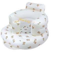 寶寶學坐椅 嬰兒充氣沙發學坐神器 兒童放摔訓練椅多功能學坐餐椅, 小熊圖案