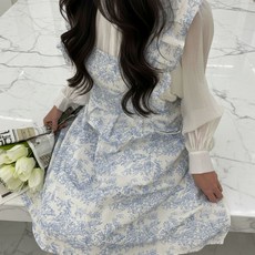 [Relra 렐라] 뜨왈디자인 고급스럽고 예쁜 앞치마 집들이 선물 강추, 1개, 라이트블루
