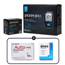 글루코닥터 플러스 혈당측정기+측정지100p+채혈침100p+알콜솜100p, 1개