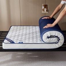 접이식 토퍼 매트리스 탄탄한 두꺼운 라텍스 원룸, 항균 라텍스 축구 화이트 9cm